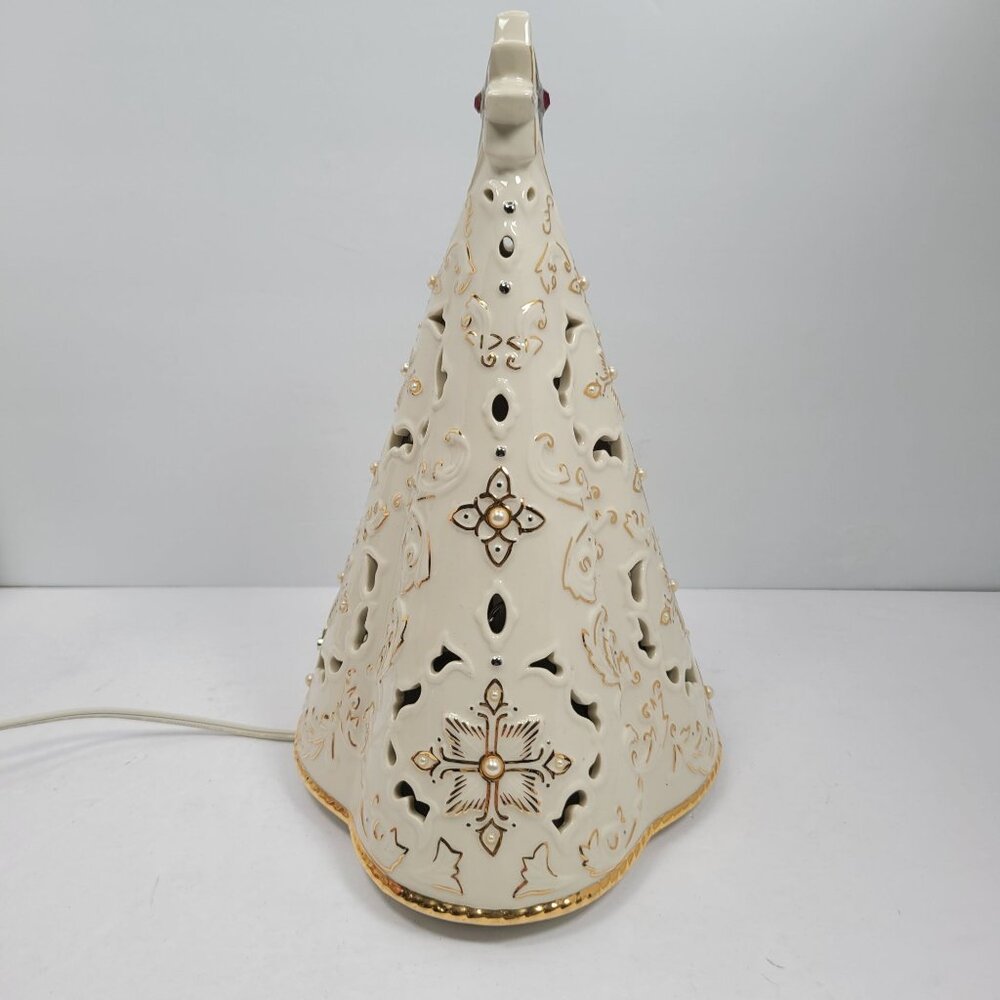 Lenox Florentine and Pearl Jeweled Lighted Tree Christmas Musical TESTED-WORKS - Picture 5 of 7